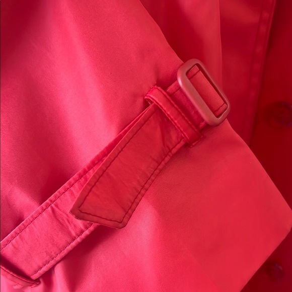 London Fog Pale Red Trench Coat - Picture 4 of 6